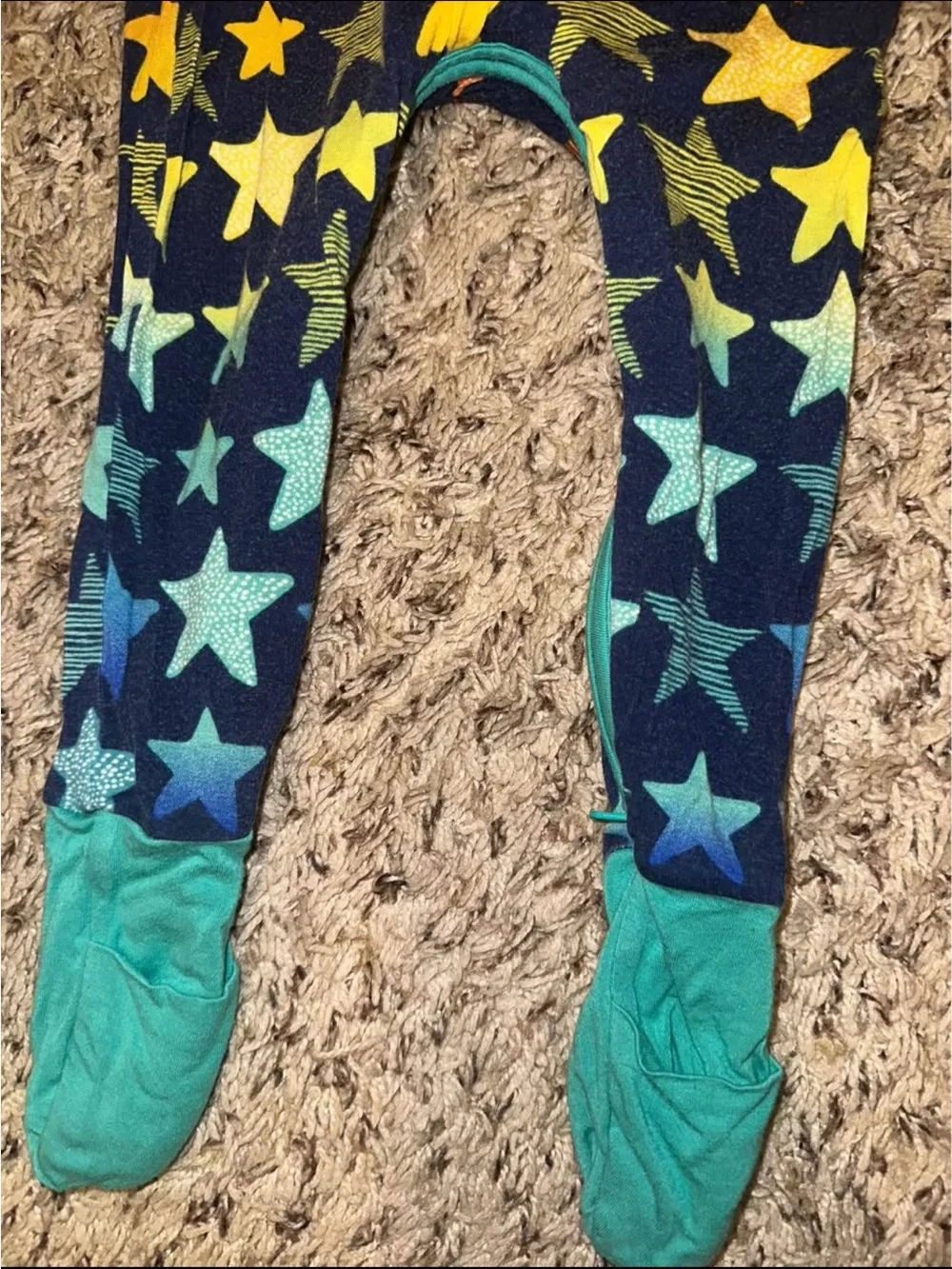 Little Sleepies Bamboo Crescent Zippy- Multicolor Stars